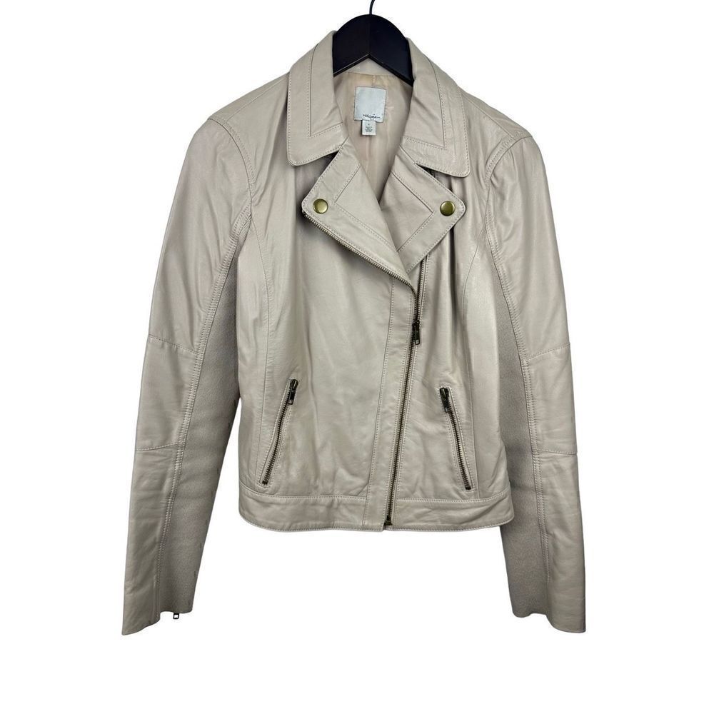 Halogen tan leather jacket size small